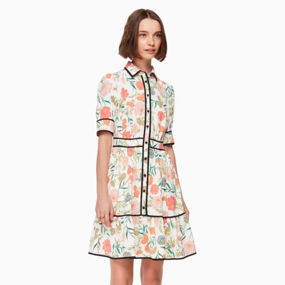 kate spade Dresses & Skirts - Kate Spade Picnic Perfect Blossom Fluid Shirtdress, size 14